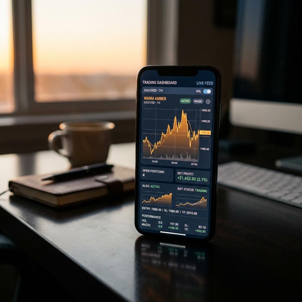Panel de control de la plataforma de trading con IA Hodladvisor AI